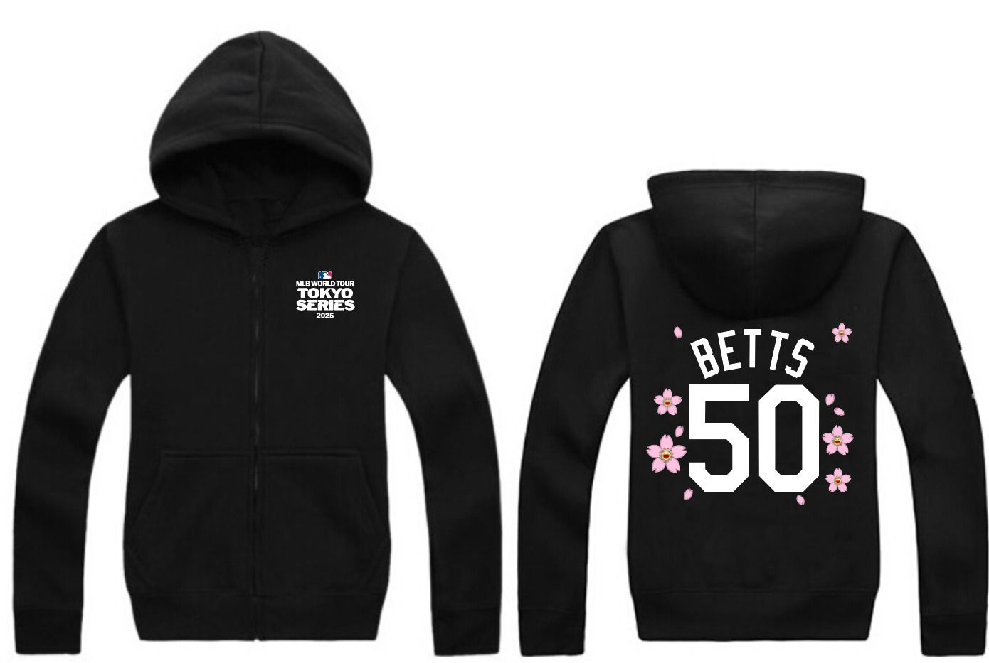 Men Los Angeles Dodgers #50 Betts Black Zipper hoodie 2025 MLB Jersey style 1->los angeles dodgers->MLB Jersey